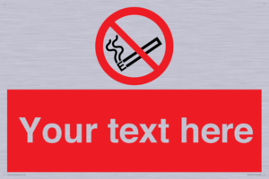Custom No E-cigarettes / Vaping Sign